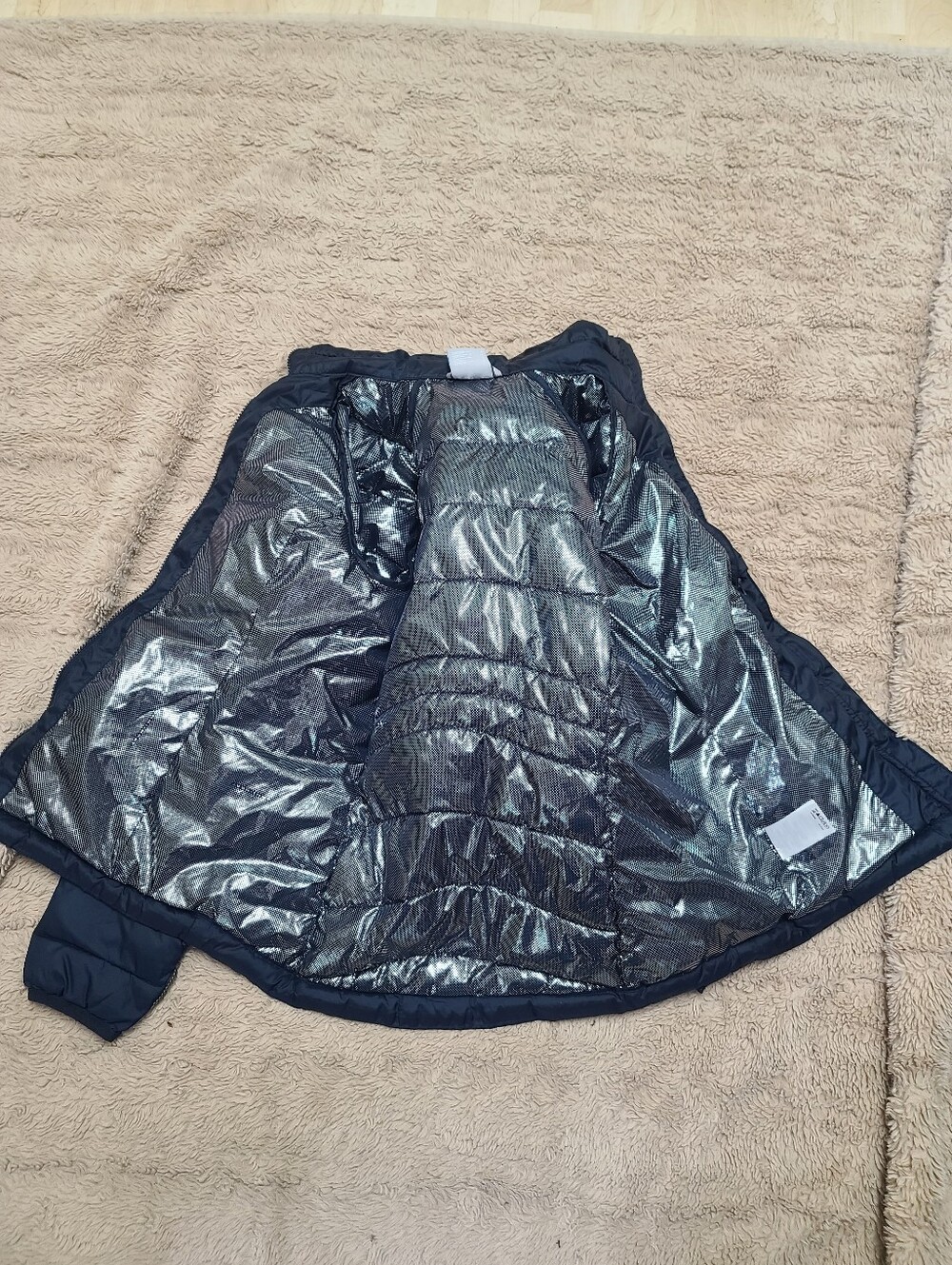 Columbia Women’s Navy Packable Puffer Jacket,  Omni-heat, Interchane, Small - Picture 2 of 11